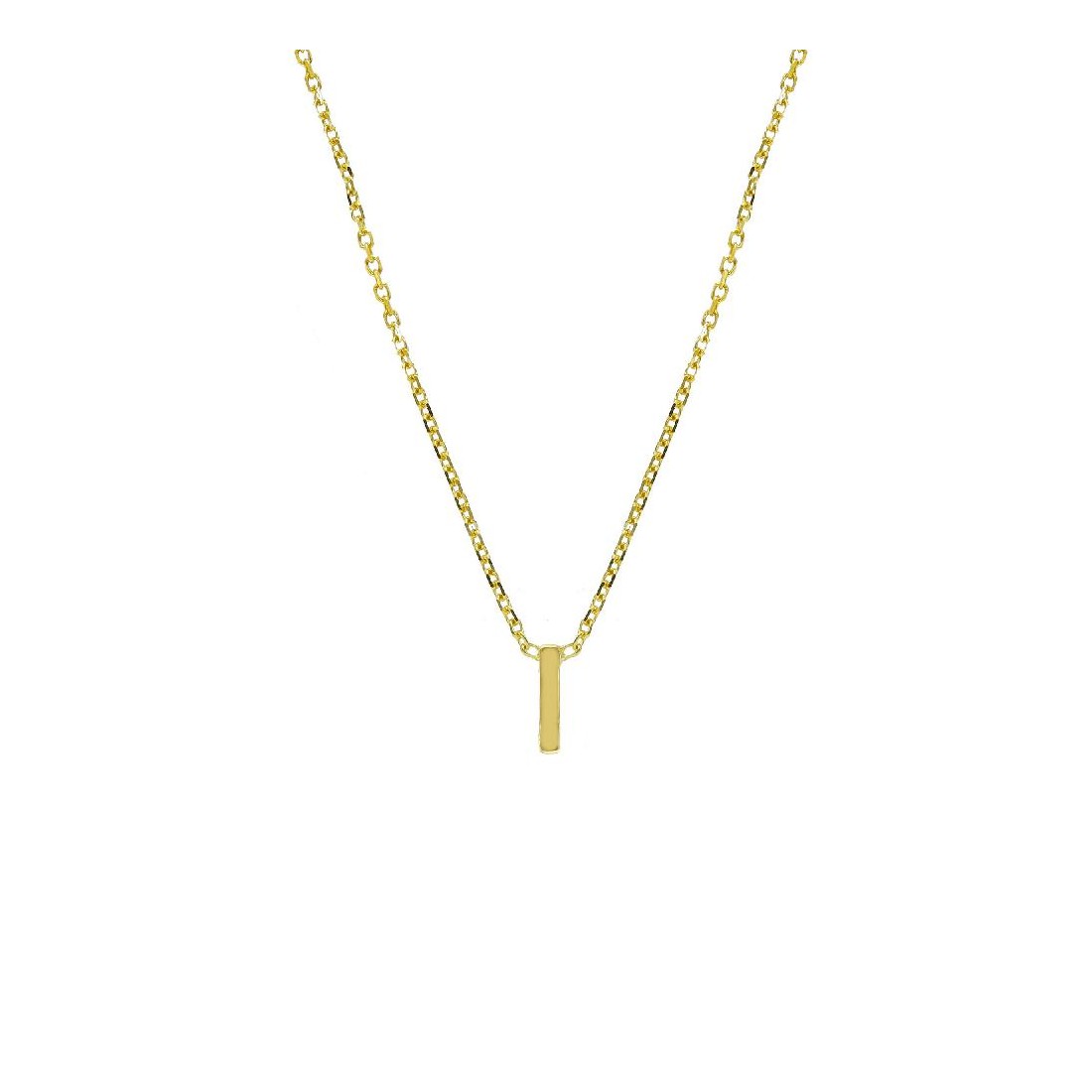 Girocollo in oro giallo 375/°°° con iniziale