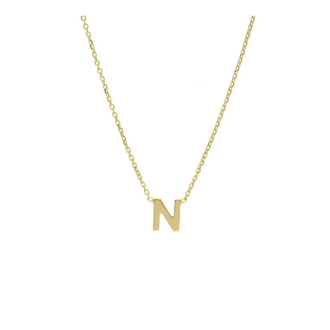 Girocollo in oro giallo 375/°°° con iniziale