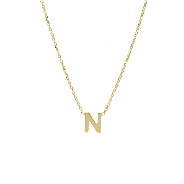 Girocollo in oro giallo 375/°°° con iniziale