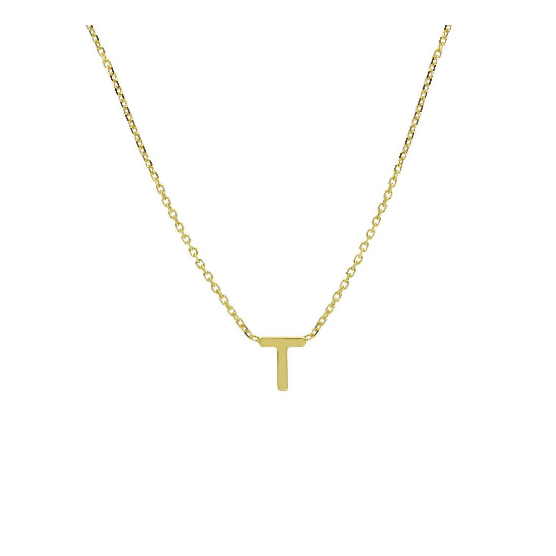 Girocollo in oro giallo 375/°°° con iniziale