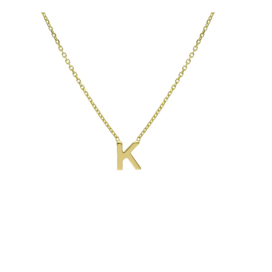 Girocollo in oro giallo 375/°°° con iniziale