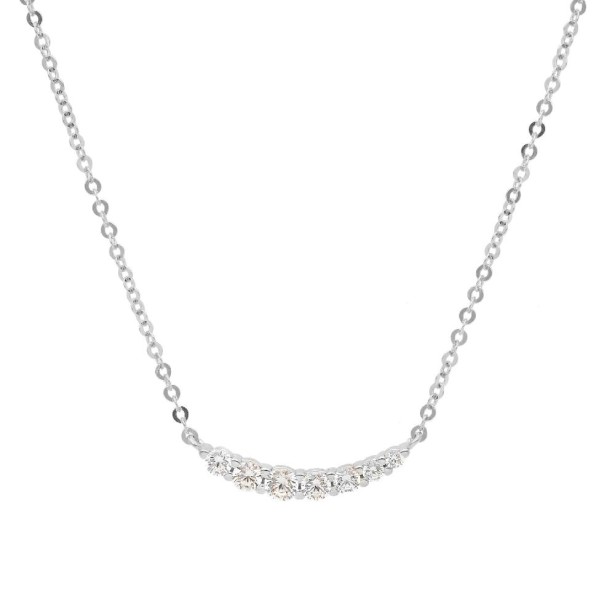 Girocollo in oro bianco 375/°°° e zirconia cubica