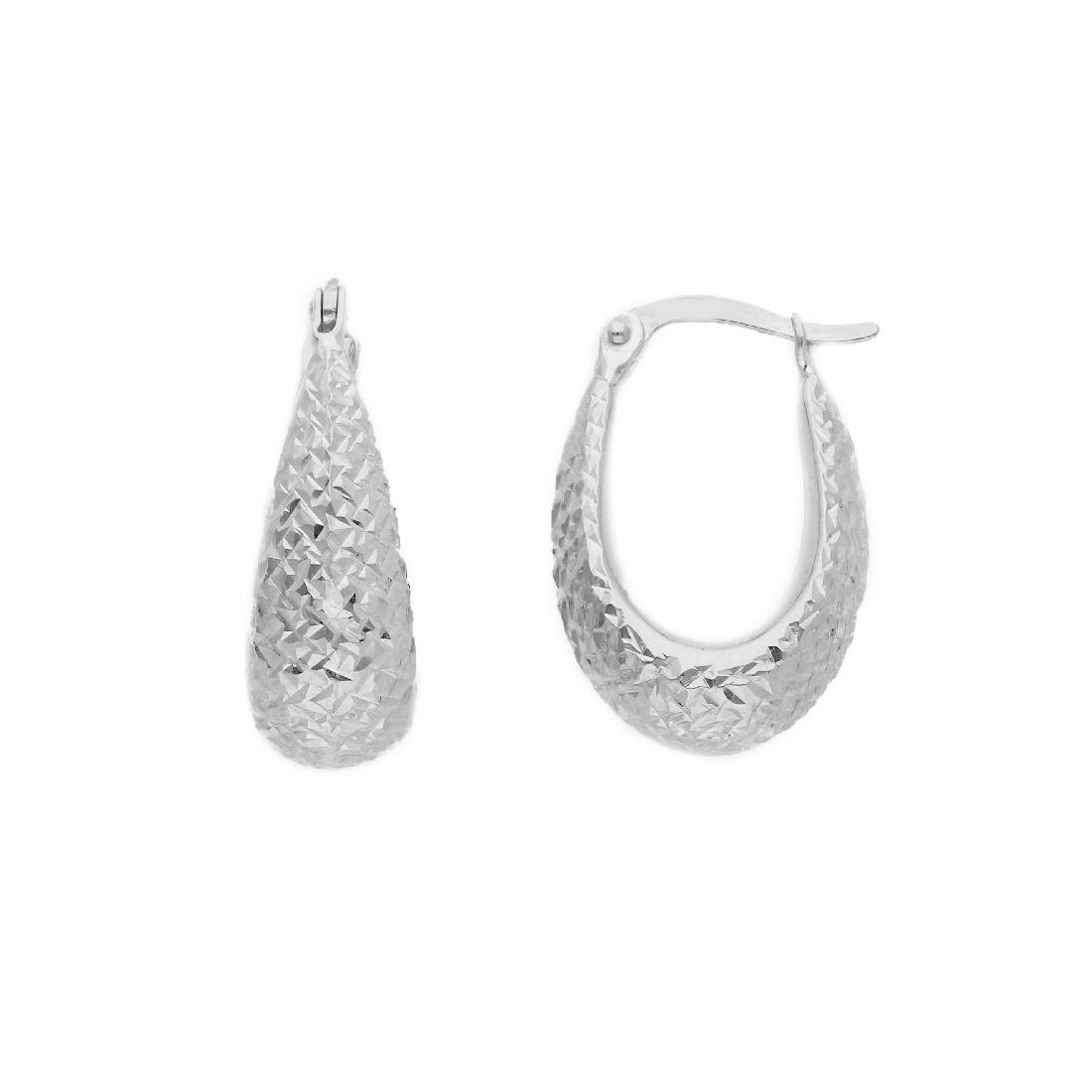 Orecchini cerchio in oro bianco 375/ooo