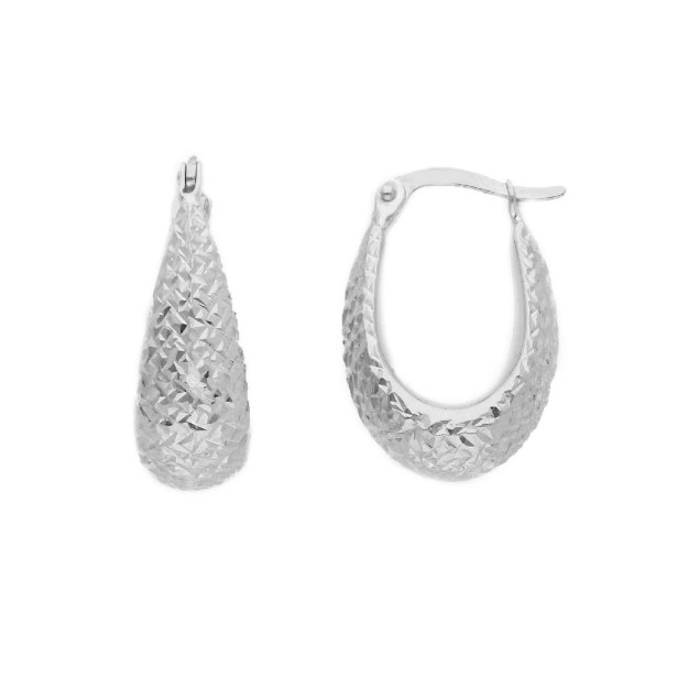 Orecchini cerchio in oro bianco 375/ooo