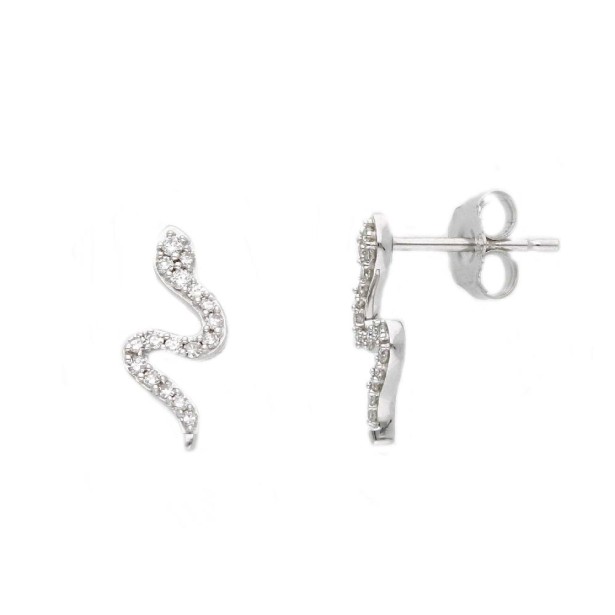 Orecchini lobo in oro bianco 375/ooo con diamanti