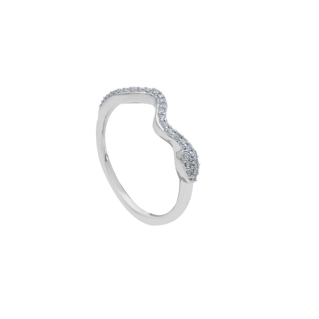 Anello in oro bianco 375/ooo con diamanti