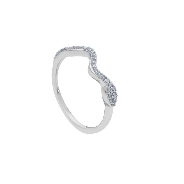 Anello in oro bianco 375/ooo con diamanti