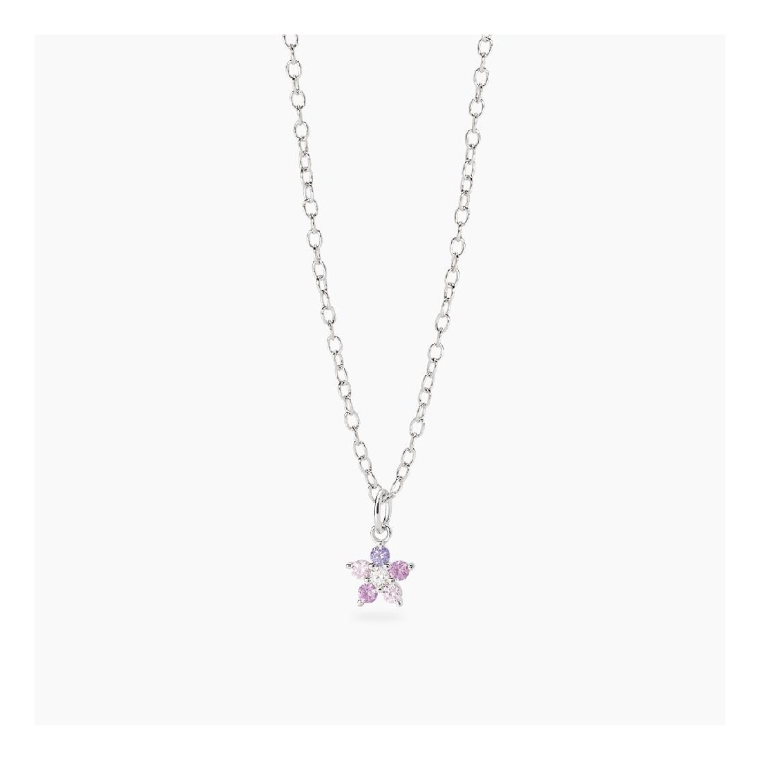 MABINA 553869 Girocollo in argento 925/°°° con fiore