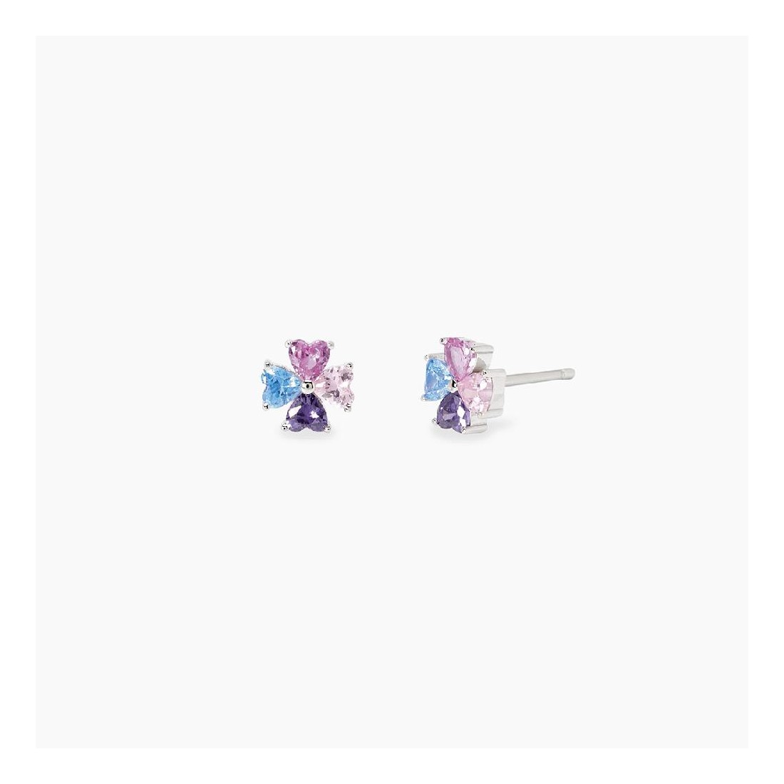 MABINA 563959 Orecchini in argento 925/°°° rodiato quadrifoglio