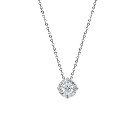 Girocollo punto luce in oro bianco 375/ooo e zirconia cubica