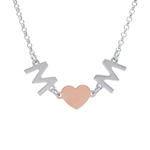 Girocollo in argento bicolore 925/ooo con cuore