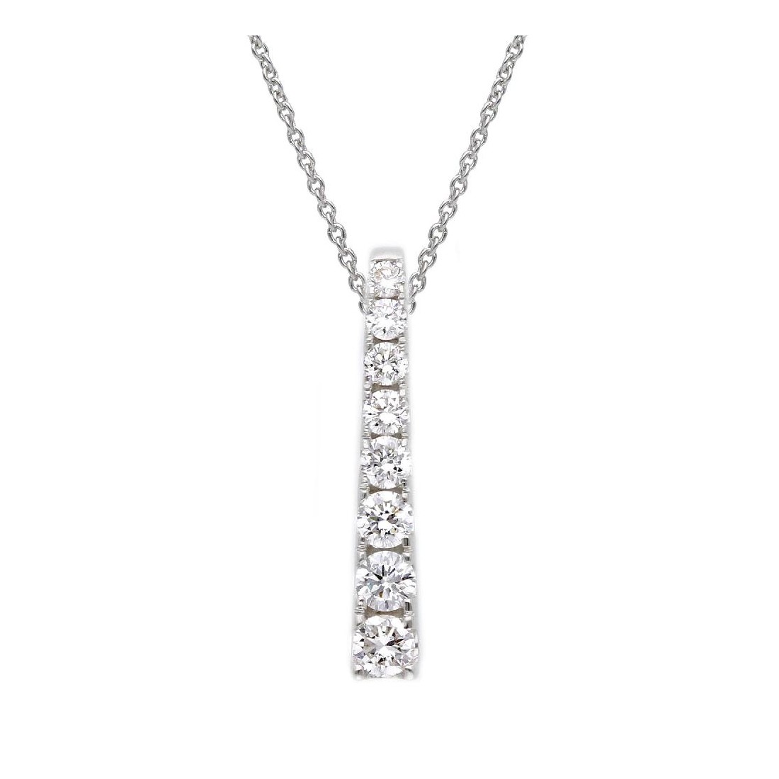Girocollo in oro bianco 375/ooo  e diamanti