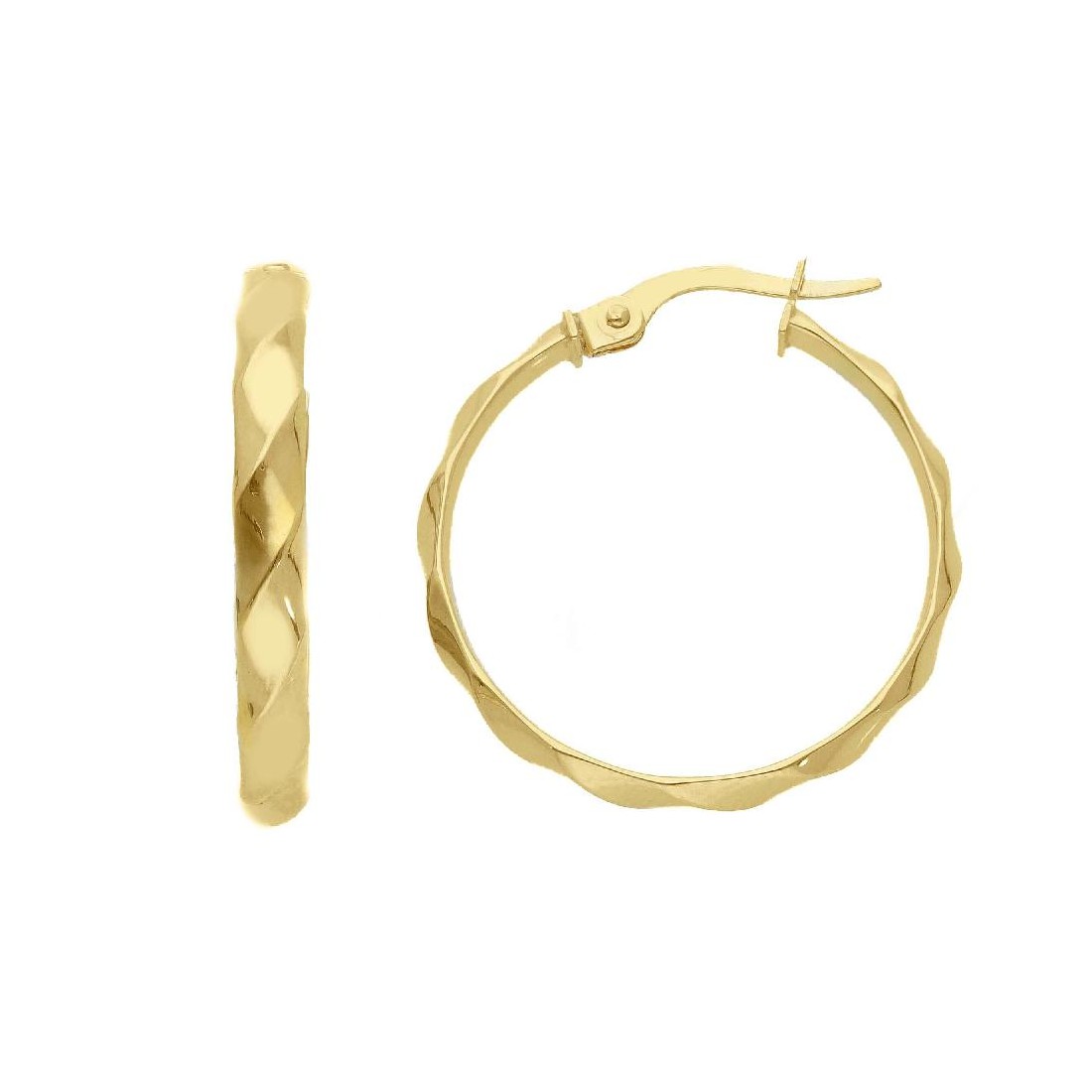 Orecchini cerchio in oro giallo 750/ooo