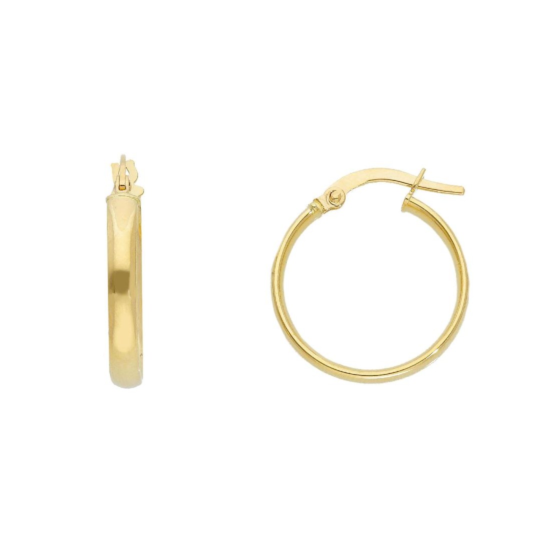 Orecchini cerchio in oro giallo 750/ooo
