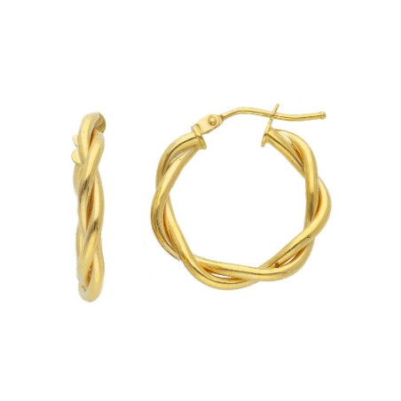 Orecchini cerchio in oro giallo 375/ooo