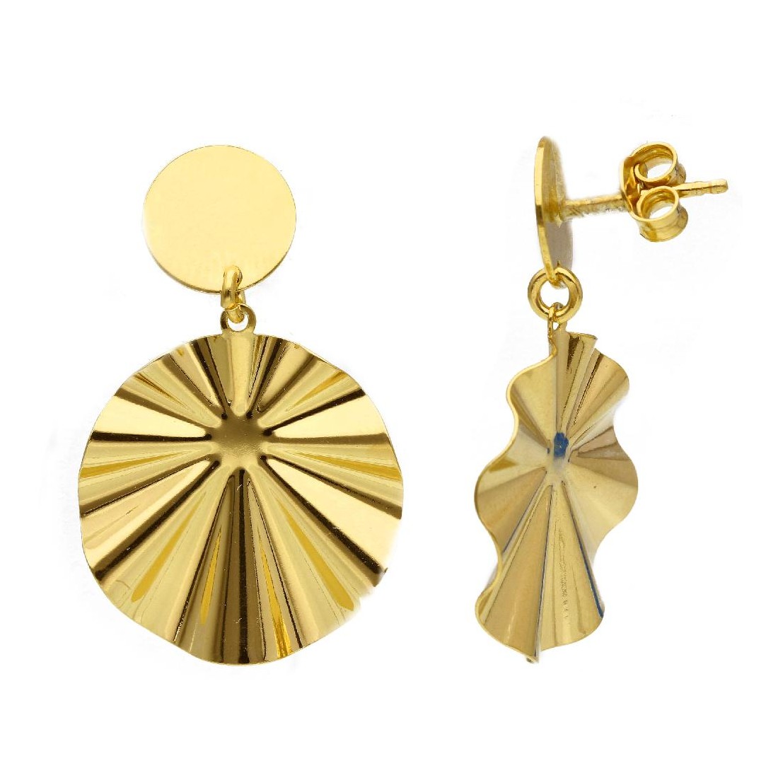 Orecchini pendenti in argento dorato 925/ooo