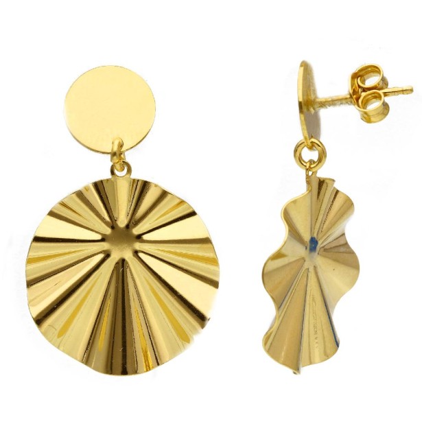 Orecchini pendenti in argento dorato 925/ooo
