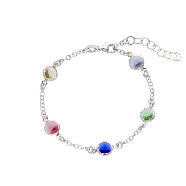 Bracciale in argento 925/ooo e cristallo artificiale