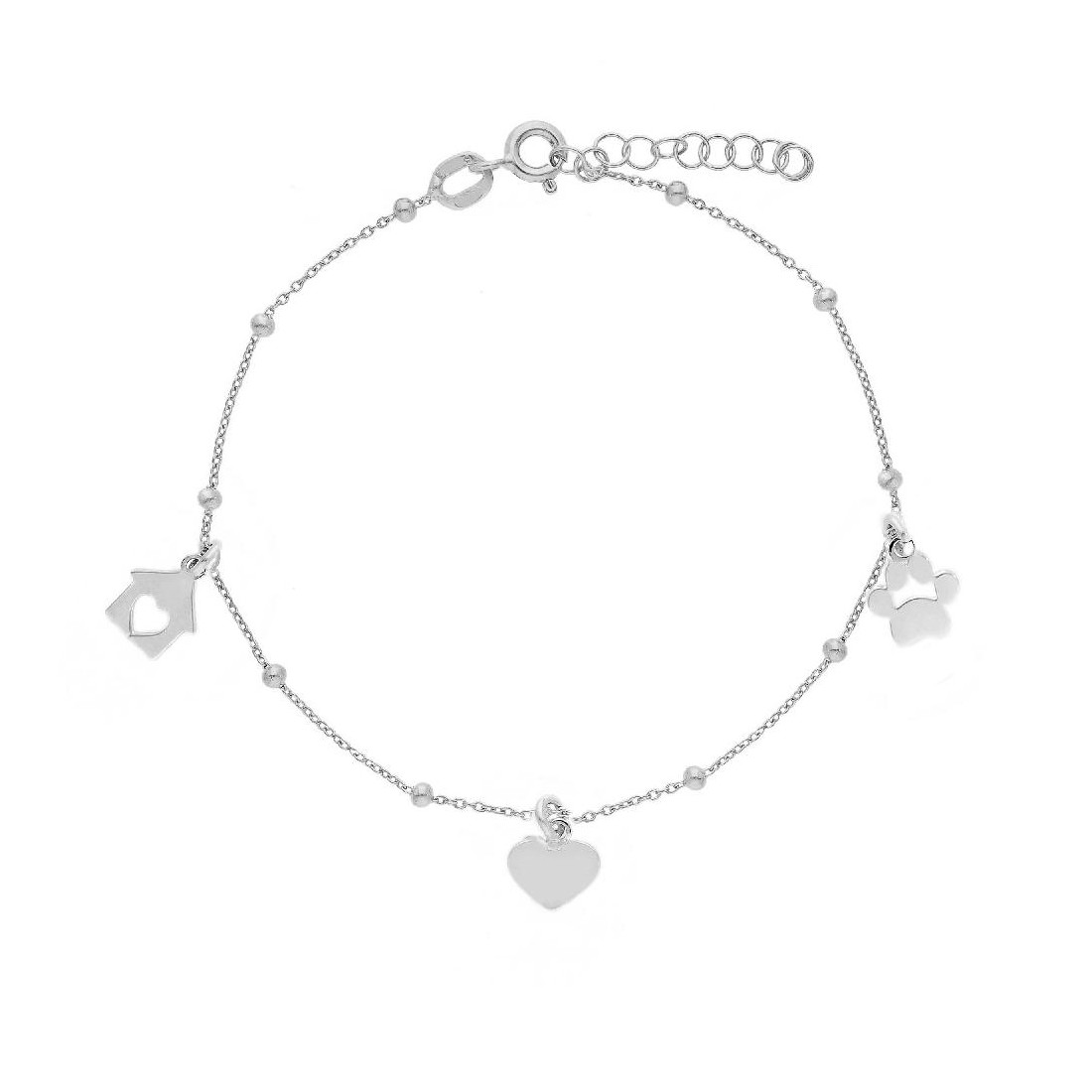 Bracciale in argento 925/ooo con charms
