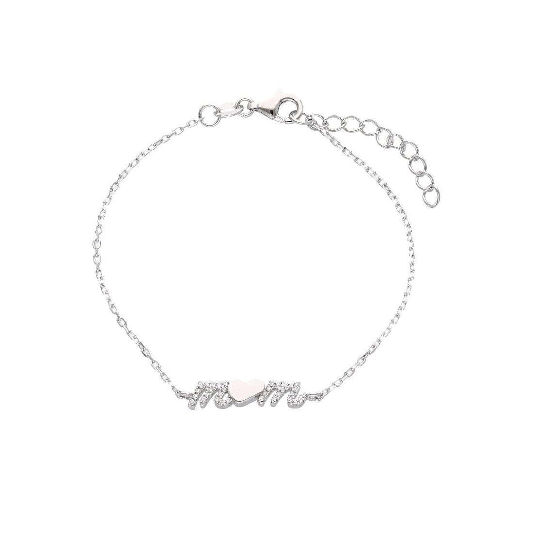 Bracciale in argento 925/ooo e zirconia cubicacon mom