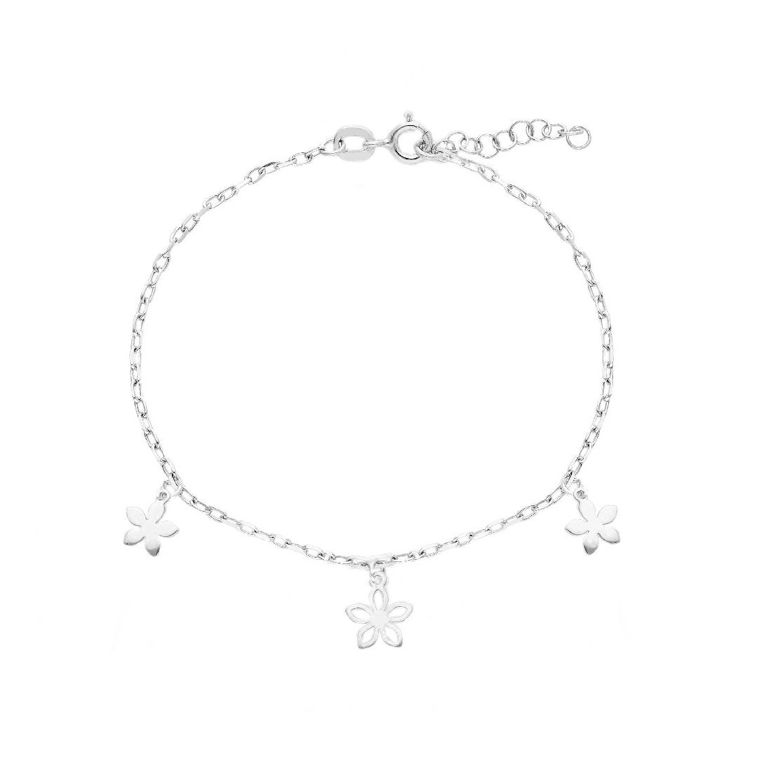 Bracciale in argento 925/ooo con fiore