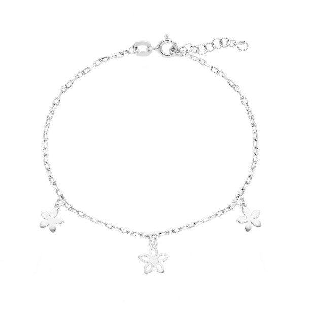 Bracciale in argento 925/ooo con fiore