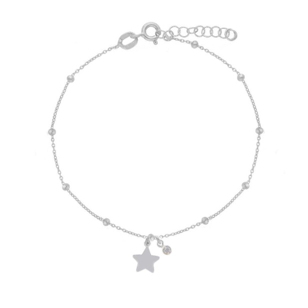 Bracciale in argento 925/ooo e zirconia cubica con stella