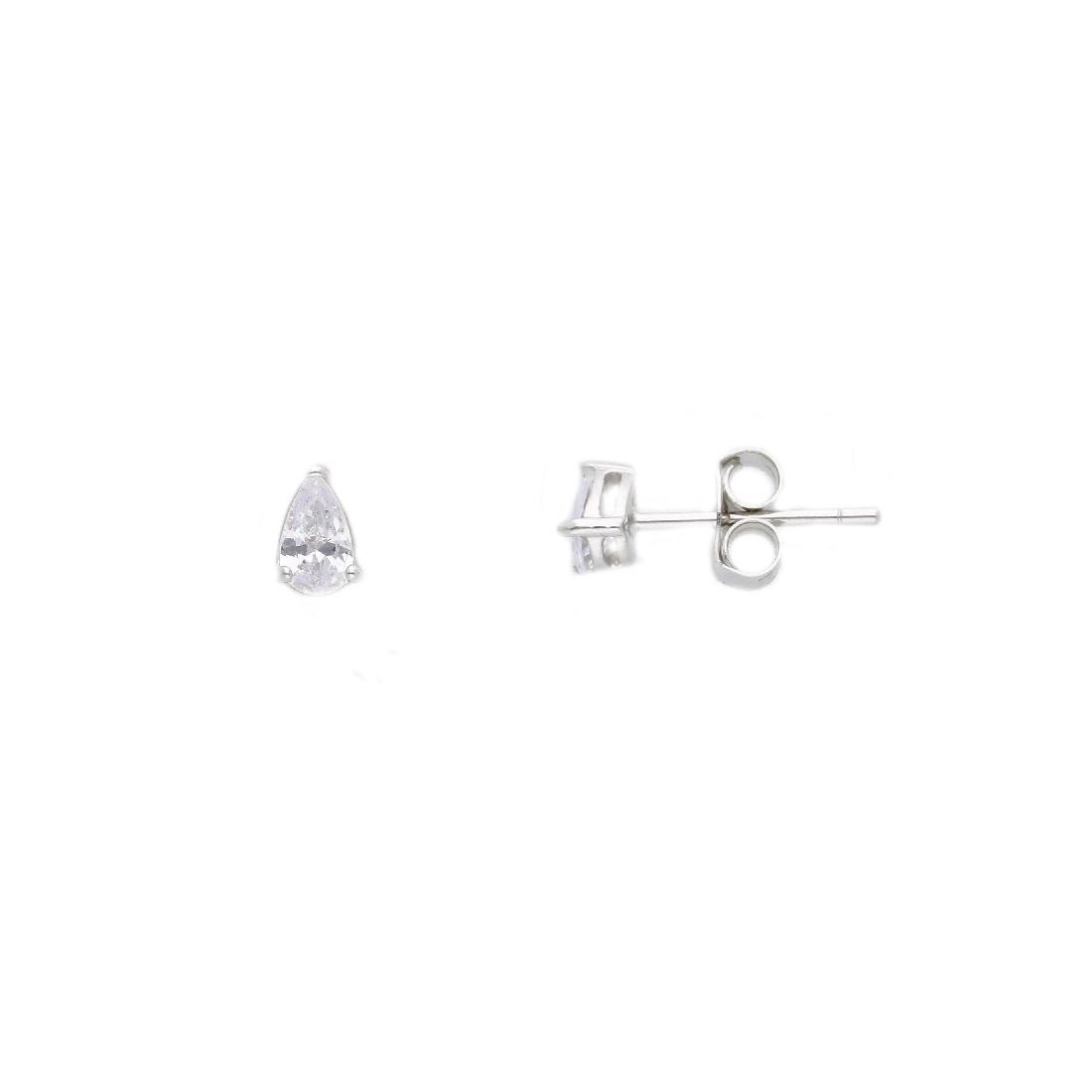 Orecchini punto luce in argento 925/ooo e zirconia cubica con goccia
