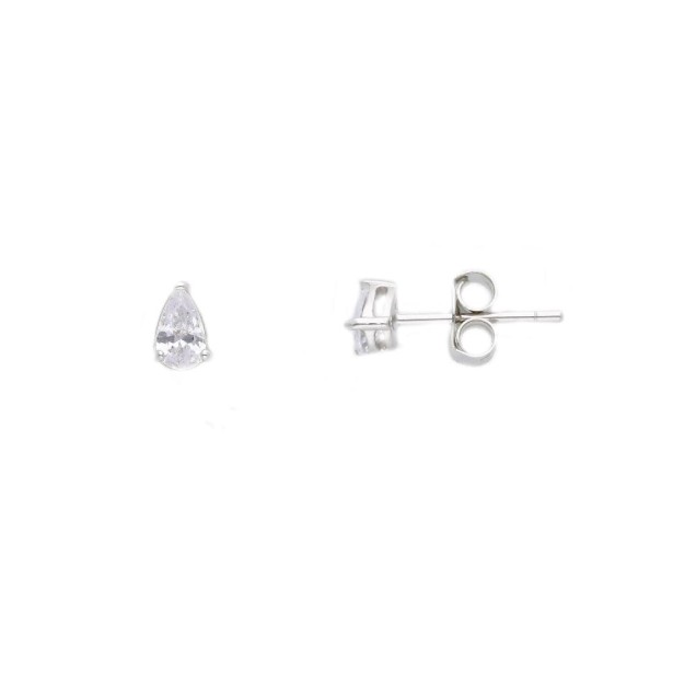Orecchini punto luce in argento 925/ooo e zirconia cubica con goccia