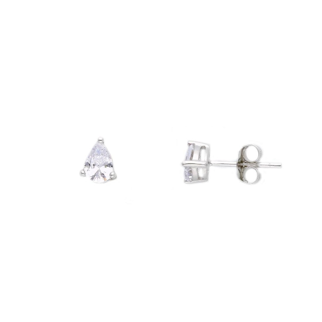 Orecchini punto luce in argento 925/ooo e zirconia cubica con goccia