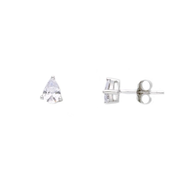 Orecchini punto luce in argento 925/ooo e zirconia cubica con goccia