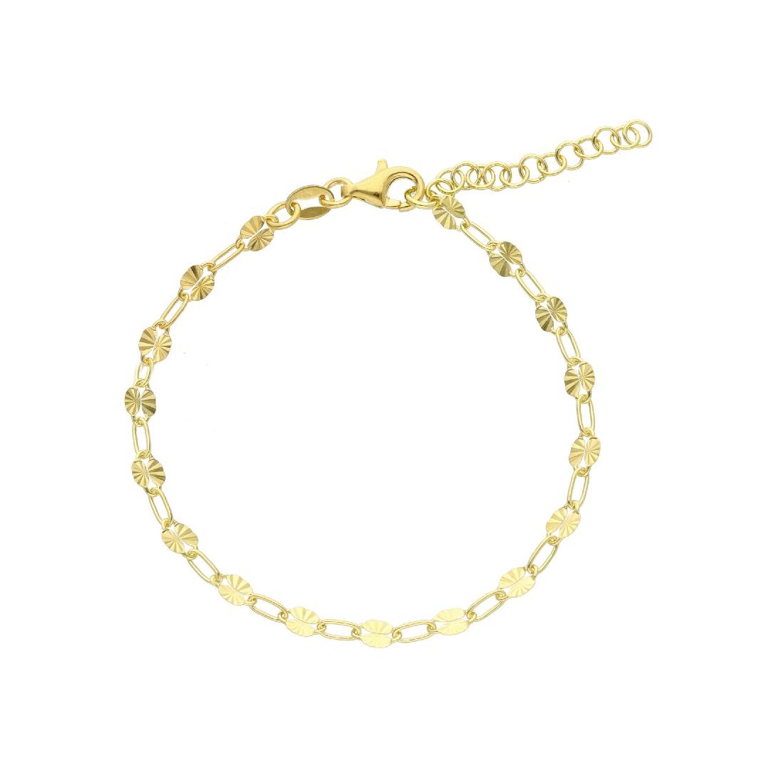 Bracciale catena in argento dorato 925/ooo