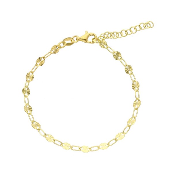 Bracciale catena in argento dorato 925/ooo