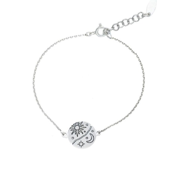 Bracciale in argento 925/ooo con sole e luna
