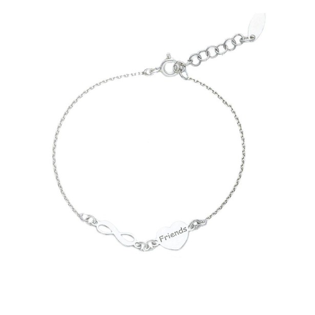 Bracciale in argento 925/ooo con cuore e infinito