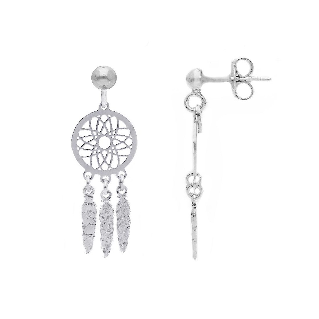 Orecchini pendenti in argento 925/ooo con acchiappasogni