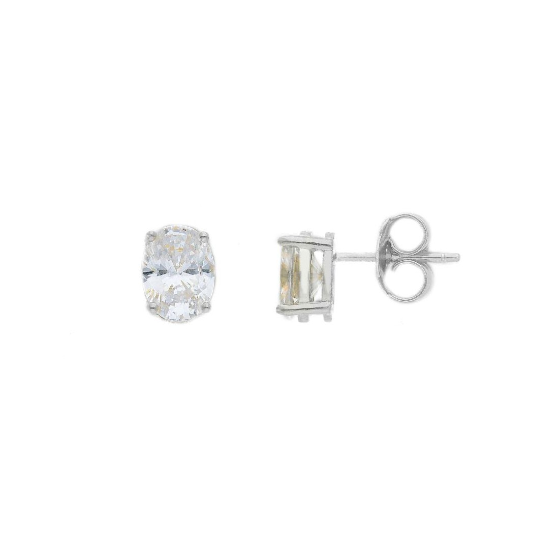 Orecchini punto luce in argento 925/ooo e zirconia cubica