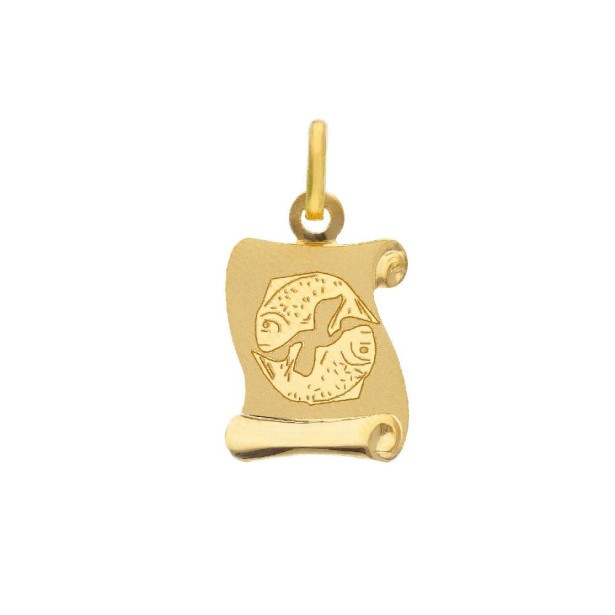 Ciondolo in oro giallo 750/°°° con zodiaco