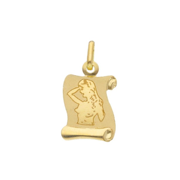 Ciondolo in oro giallo 750/°°° con zodiaco