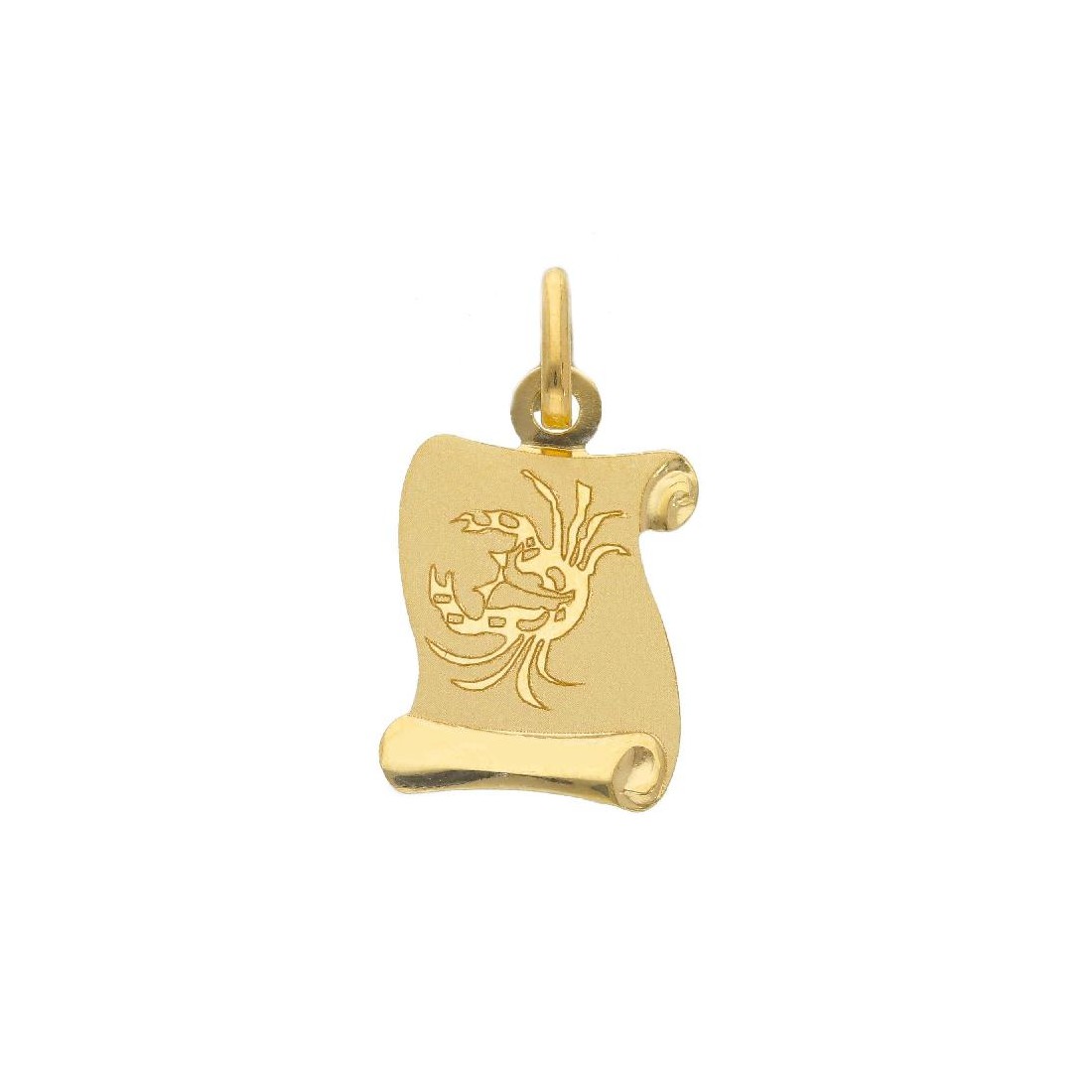 Ciondolo in oro giallo 750/°°° con zodiaco