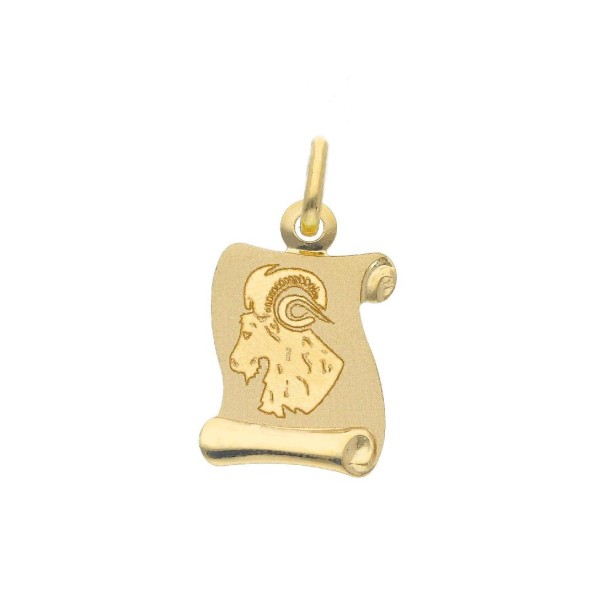 Ciondolo in oro giallo 750/°°° con zodiaco