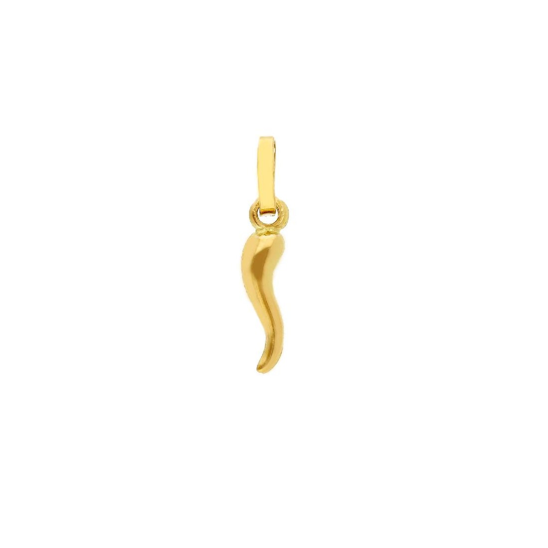 Ciondolo in oro giallo 750/ooo con cornetto