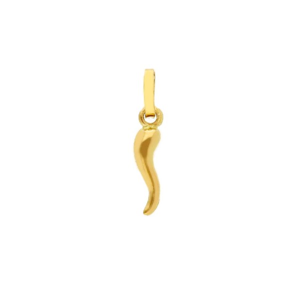 Ciondolo in oro giallo 750/ooo con cornetto