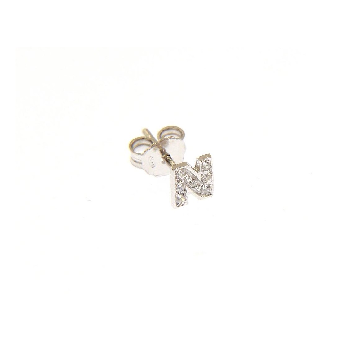 Monorecchino N Argento Rodiato Con Zirconi