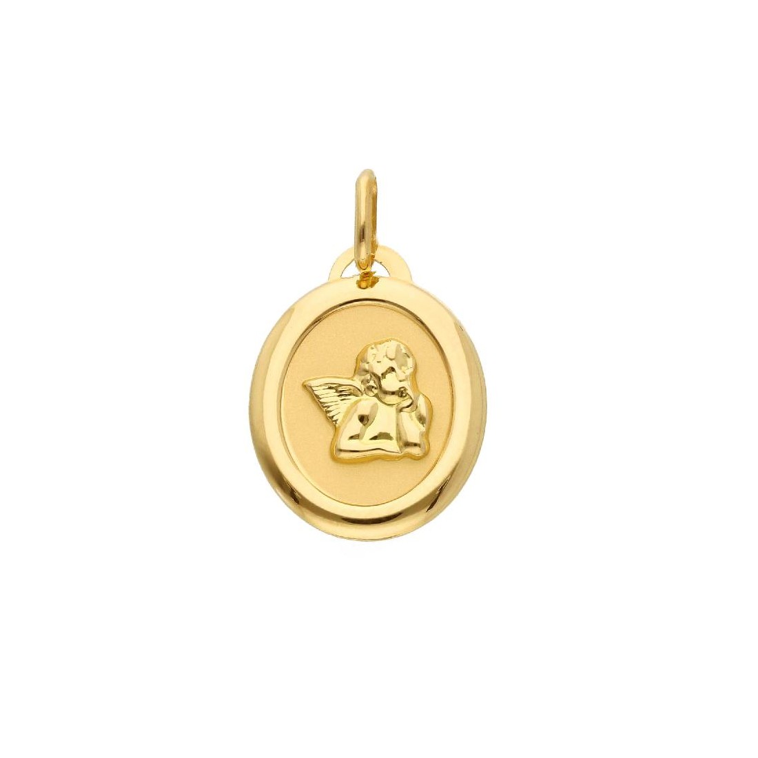 Medaglia in oro giallo 750/ooo con angelo
