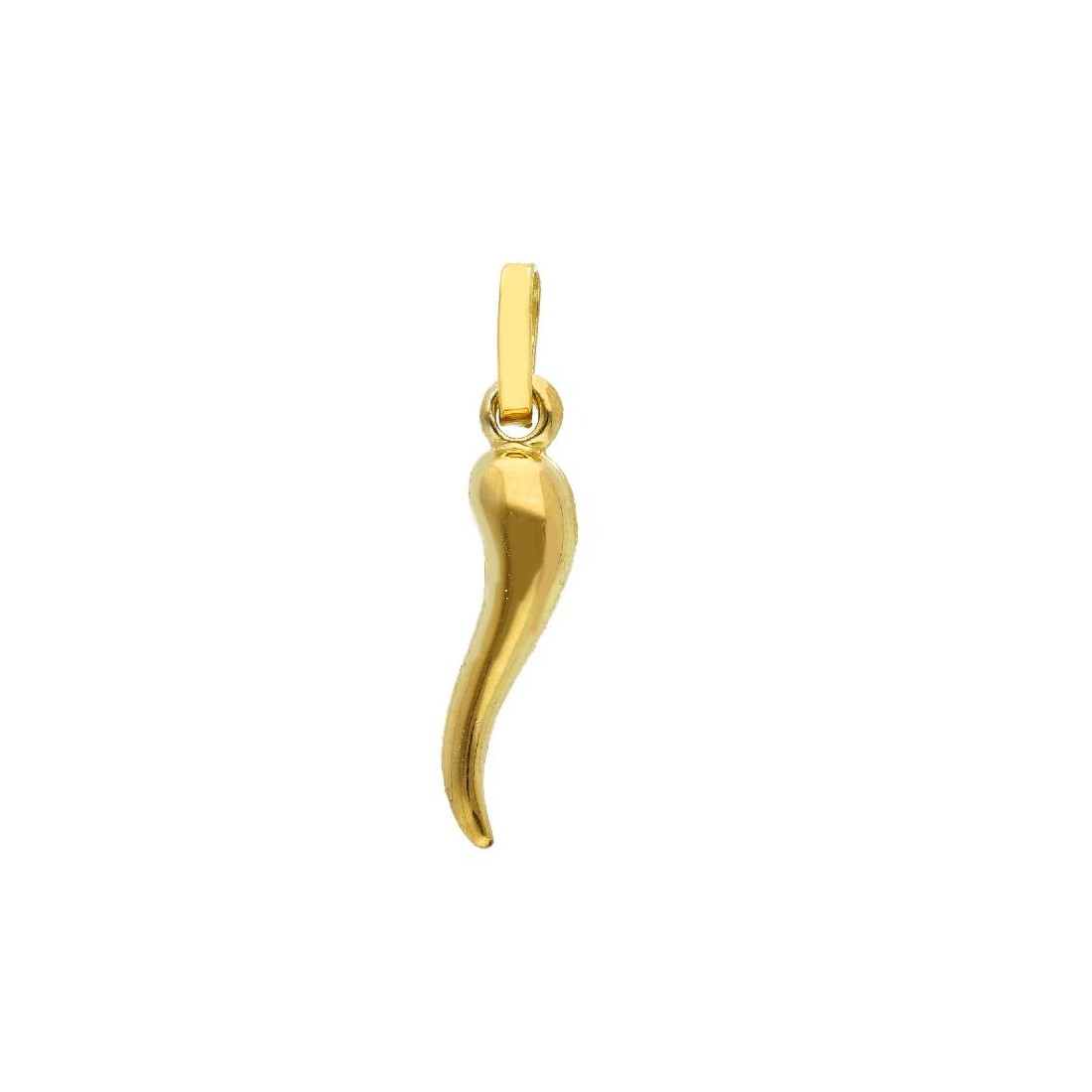 Ciondolo in oro giallo 750/ooo con cornetto