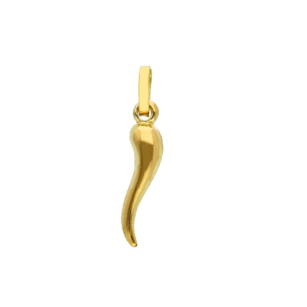 Ciondolo in oro giallo 750/ooo con cornetto