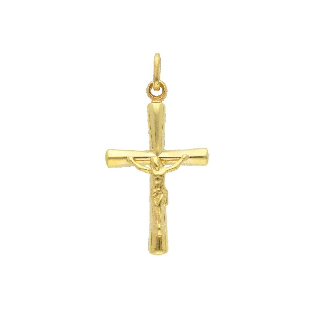 Ciondolo croce in oro giallo 375/ooo con Cristo