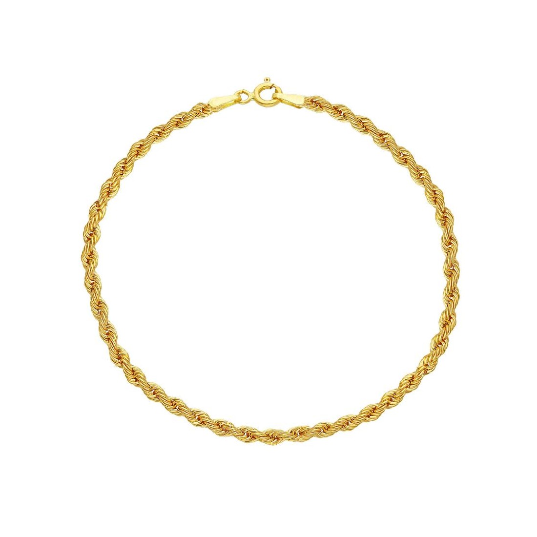 Bracciale catena corda in oro giallo 750/ooo