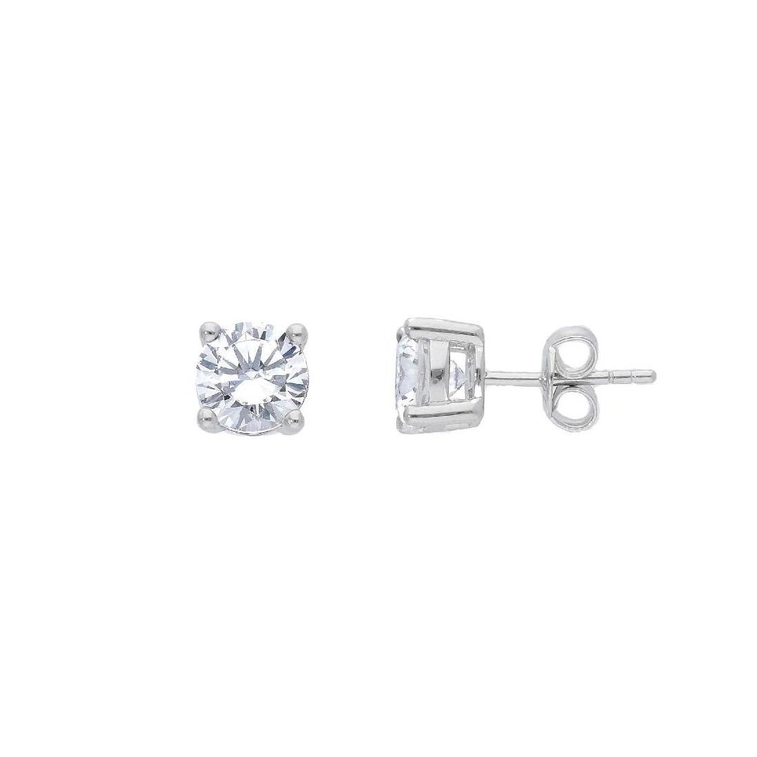 Orecchini punto luce in argento 925/ooo e zirconia cubica